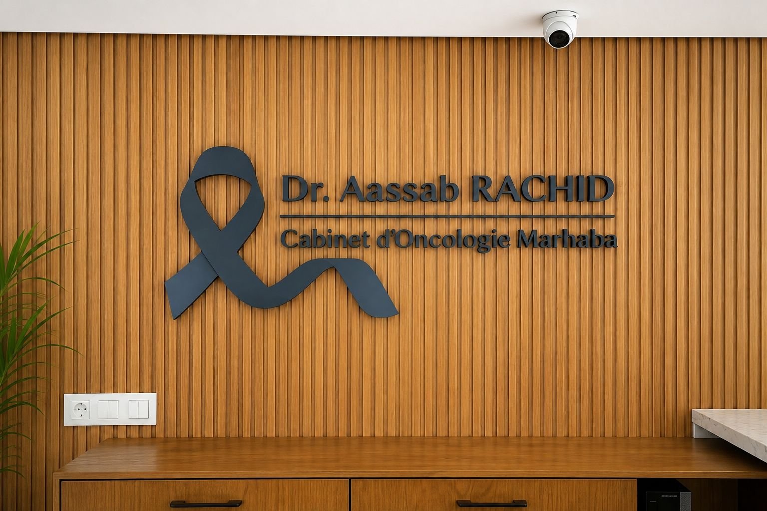 Signalétique du Dr. Aassab Rachid — projet réalisé par Saida Digital Lab